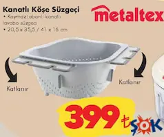 METALTEX KANATLI KÖŞE SÜZGECİ